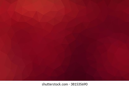 Dark red polygonal illustration, which consist of triangles. Geometric background in Origami style with gradient. Triangular design for your business.