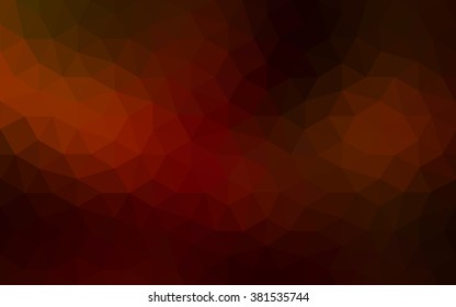 Dark red polygonal illustration, which consist of triangles. Geometric background in Origami style with gradient. Triangular design for your business.