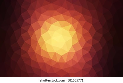 Dark red polygonal illustration, which consist of triangles. Geometric background in Origami style with gradient. Triangular design for your business.