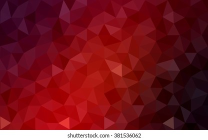 Dark red polygonal illustration, which consist of triangles. Geometric background in Origami style with gradient. Triangular design for your business.