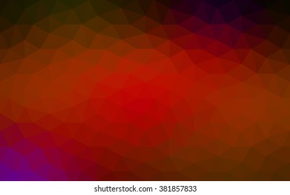 Dark red polygonal illustration, which consist of triangles. Geometric background in Origami style with gradient. Triangular design for your business.