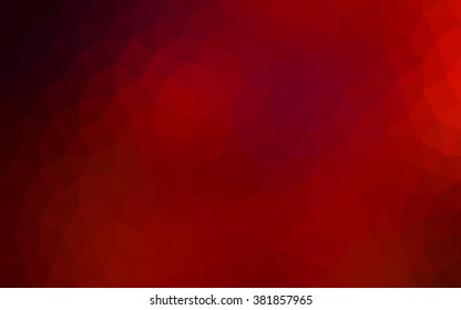 Dark red polygonal illustration, which consist of triangles. Geometric background in Origami style with gradient. Triangular design for your business.