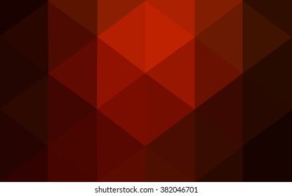 Dark red polygonal illustration, which consist of triangles. Geometric background in Origami style with gradient. Triangular design for your business.