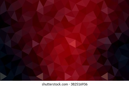 Dark red polygonal illustration, which consist of triangles. Geometric background in Origami style with gradient. Triangular design for your business.