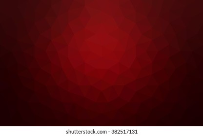 Dark red polygonal illustration, which consist of triangles. Geometric background in Origami style with gradient. Triangular design for your business.