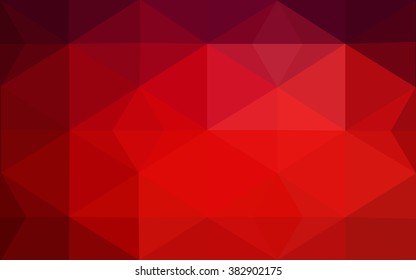 Dark red polygonal illustration, which consist of triangles. Geometric background in Origami style with gradient. Triangular design for your business.