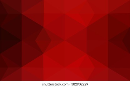 Dark red polygonal illustration, which consist of triangles. Geometric background in Origami style with gradient. Triangular design for your business.