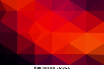 Dark red polygonal illustration, which consist of triangles. Geometric background in Origami style with gradient. Triangular design for your business.