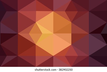 Dark red polygonal illustration, which consist of triangles. Geometric background in Origami style with gradient. Triangular design for your business.