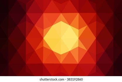 Dark red polygonal illustration, which consist of triangles. Geometric background in Origami style with gradient. Triangular design for your business.