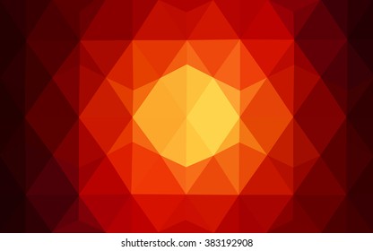 Dark red polygonal illustration, which consist of triangles. Geometric background in Origami style with gradient. Triangular design for your business.