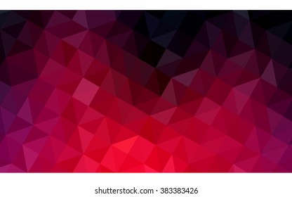 Dark red polygonal illustration, which consist of triangles. Geometric background in Origami style with gradient. Triangular design for your business.