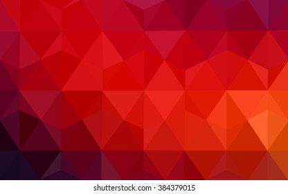 Dark red polygonal illustration, which consist of triangles. Geometric background in Origami style with gradient. Triangular design for your business.