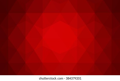Dark red polygonal illustration, which consist of triangles. Geometric background in Origami style with gradient. Triangular design for your business.