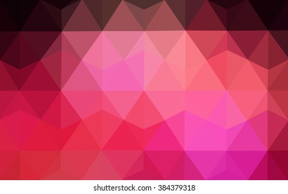 Dark red polygonal illustration, which consist of triangles. Geometric background in Origami style with gradient. Triangular design for your business.