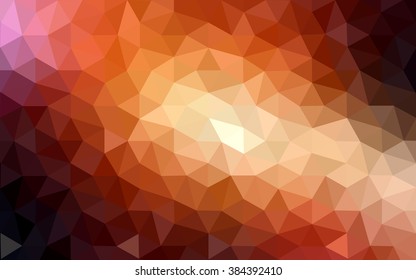 Dark red polygonal illustration, which consist of triangles. Geometric background in Origami style with gradient. Triangular design for your business.