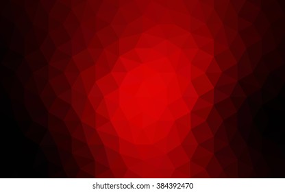 Dark red polygonal illustration, which consist of triangles. Geometric background in Origami style with gradient. Triangular design for your business.