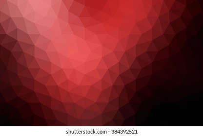 Dark red polygonal illustration, which consist of triangles. Geometric background in Origami style with gradient. Triangular design for your business.