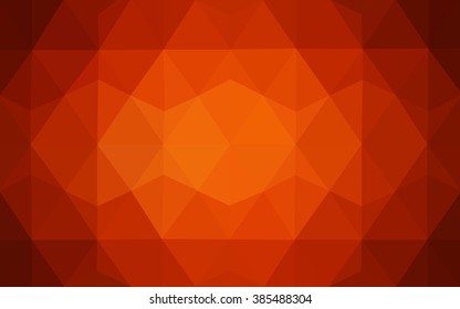 Dark red polygonal illustration, which consist of triangles. Geometric background in Origami style with gradient. Triangular design for your business.