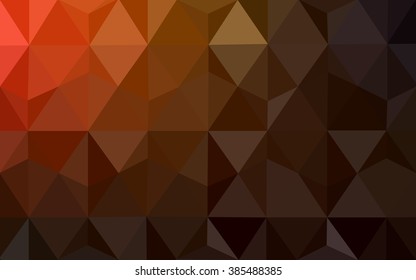 Dark red polygonal illustration, which consist of triangles. Geometric background in Origami style with gradient. Triangular design for your business.