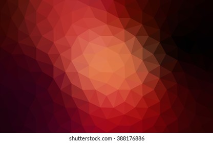 Dark red polygonal illustration, which consist of triangles. Geometric background in Origami style with gradient. Triangular design for your business.