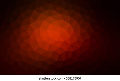 Dark red polygonal illustration, which consist of triangles. Geometric background in Origami style with gradient. Triangular design for your business.