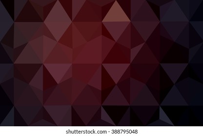 Dark red polygonal illustration, which consist of triangles. Geometric background in Origami style with gradient. Triangular design for your business.