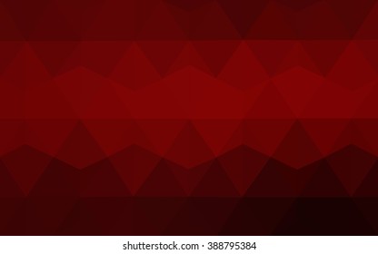 Dark red polygonal illustration, which consist of triangles. Geometric background in Origami style with gradient. Triangular design for your business.