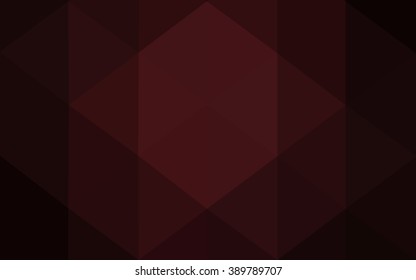 Dark red polygonal illustration, which consist of triangles. Geometric background in Origami style with gradient. Triangular design for your business.