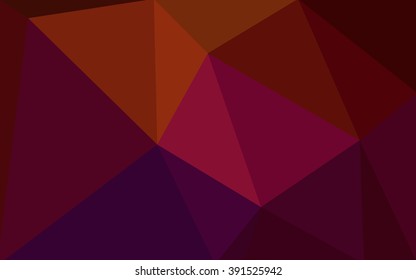 Dark red polygonal illustration, which consist of triangles. Geometric background in Origami style with gradient. Triangular design for your business.