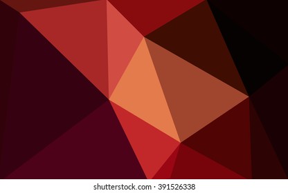 Dark red polygonal illustration, which consist of triangles. Geometric background in Origami style with gradient. Triangular design for your business.