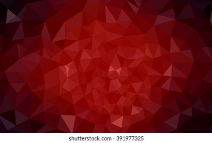 Dark red polygonal illustration, which consist of triangles. Geometric background in Origami style with gradient. Triangular design for your business.
