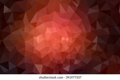 Dark red polygonal illustration, which consist of triangles. Geometric background in Origami style with gradient. Triangular design for your business.