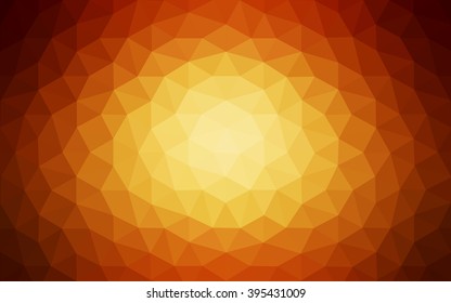 Dark red polygonal illustration, which consist of triangles. Geometric background in Origami style with gradient. Triangular design for your business.