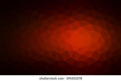 Dark red polygonal illustration, which consist of triangles. Geometric background in Origami style with gradient. Triangular design for your business.