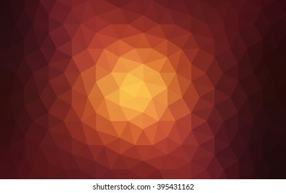 Dark red polygonal illustration, which consist of triangles. Geometric background in Origami style with gradient. Triangular design for your business.
