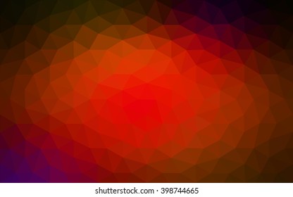 Dark red polygonal illustration, which consist of triangles. Geometric background in Origami style with gradient. Triangular design for your business.
