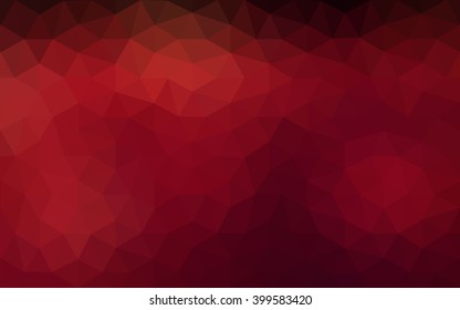 Dark red polygonal illustration, which consist of triangles. Geometric background in Origami style with gradient. Triangular design for your business.