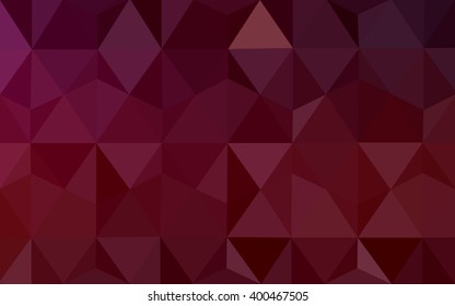 Dark red polygonal illustration, which consist of triangles. Geometric background in Origami style with gradient. Triangular design for your business.