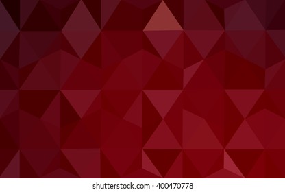 Dark red polygonal illustration, which consist of triangles. Geometric background in Origami style with gradient. Triangular design for your business.