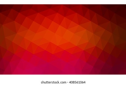 Dark red polygonal illustration, which consist of triangles. Geometric background in Origami style with gradient. Triangular design for your business.
