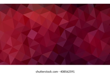 Dark red polygonal illustration, which consist of triangles. Geometric background in Origami style with gradient. Triangular design for your business.