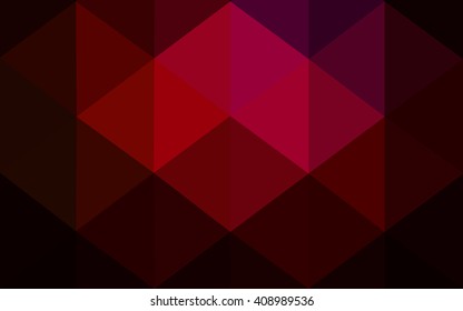 Dark red polygonal illustration, which consist of triangles. Geometric background in Origami style with gradient. Triangular design for your business.
