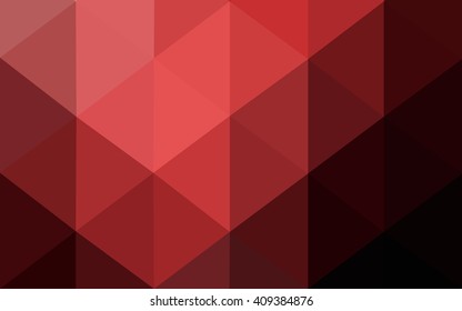 Dark red polygonal illustration, which consist of triangles. Geometric background in Origami style with gradient. Triangular design for your business.