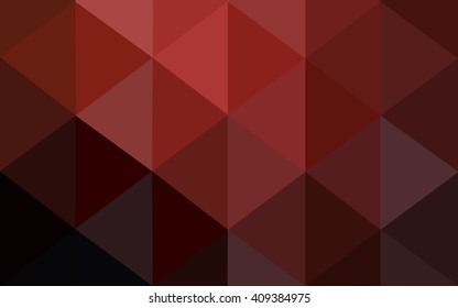Dark red polygonal illustration, which consist of triangles. Geometric background in Origami style with gradient. Triangular design for your business.