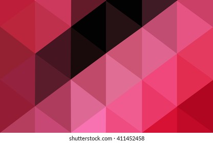 Dark red polygonal illustration, which consist of triangles. Geometric background in Origami style with gradient. Triangular design for your business.