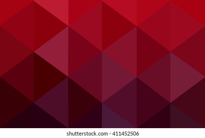 Dark red polygonal illustration, which consist of triangles. Geometric background in Origami style with gradient. Triangular design for your business.