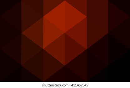 Dark red polygonal illustration, which consist of triangles. Geometric background in Origami style with gradient. Triangular design for your business.