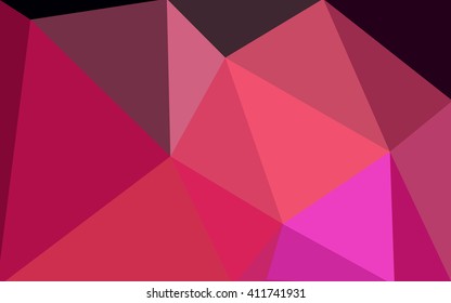 Dark red polygonal illustration, which consist of triangles. Geometric background in Origami style with gradient. Triangular design for your business.