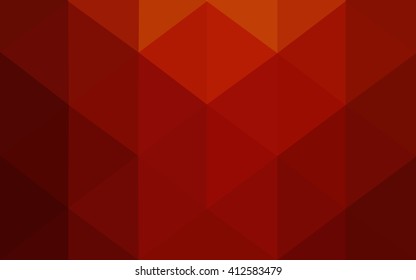 Dark red polygonal illustration, which consist of triangles. Geometric background in Origami style with gradient. Triangular design for your business.
